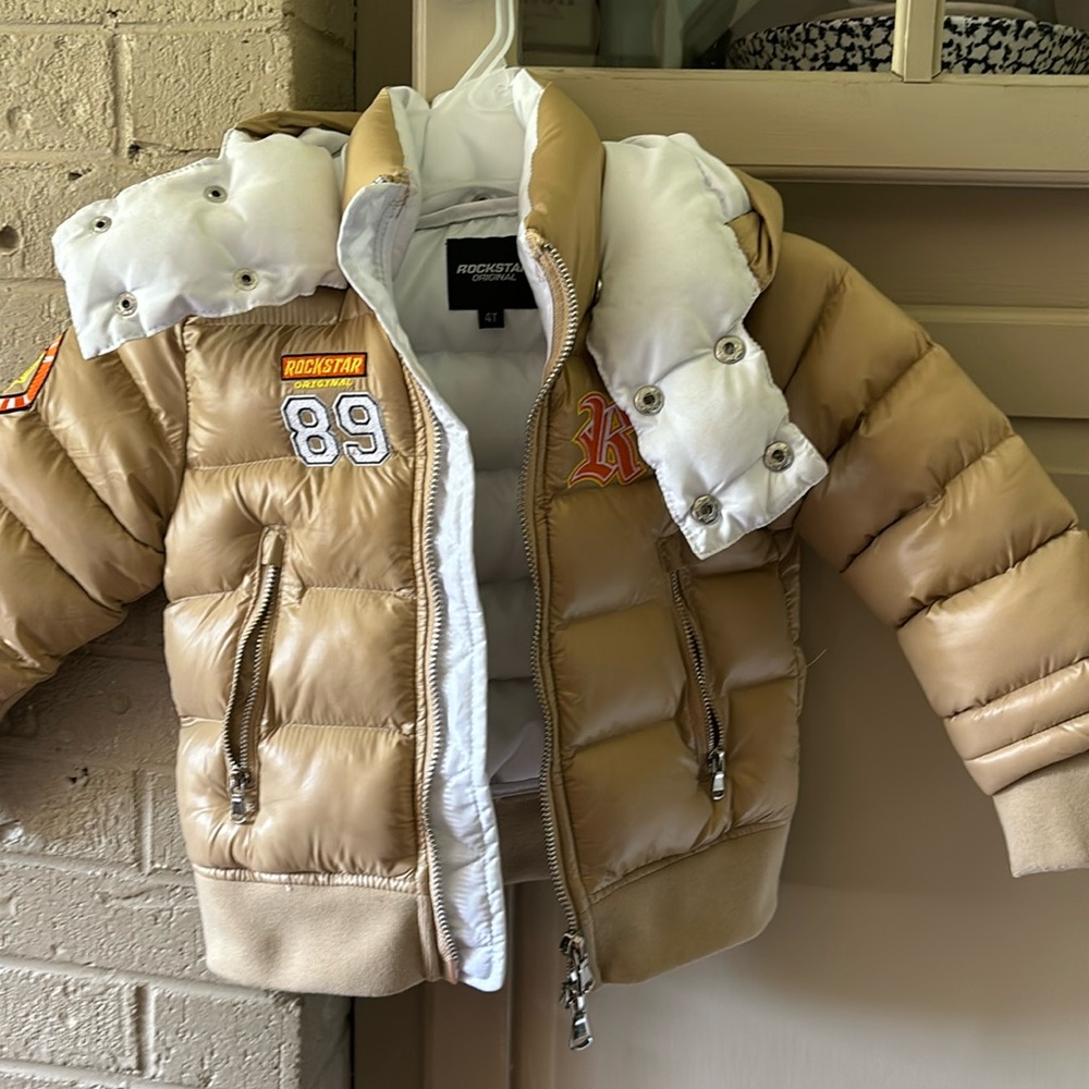 Rockstar Original Beige Puffer Jacket